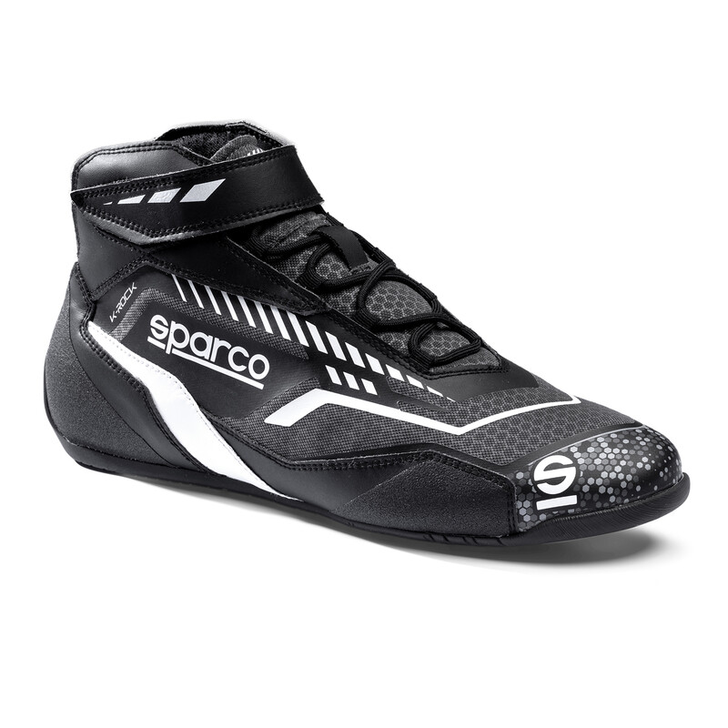 Sparco K-Rock Kid Karting Shoes, Black & Grey