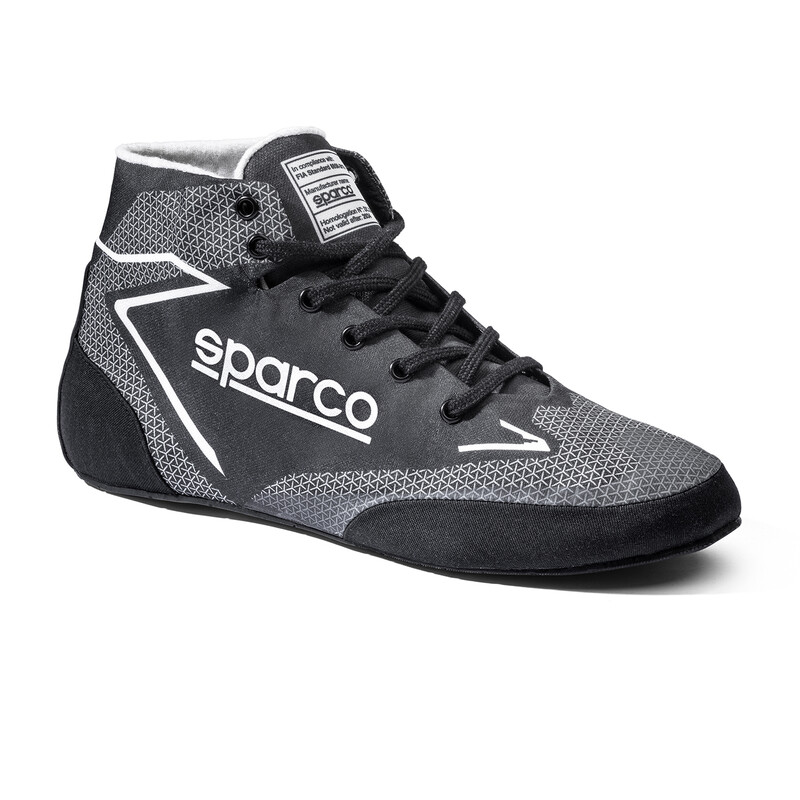 Sparco Prime Extreme Shoes, Black & White (FIA)