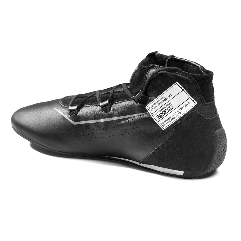 Sparco Rapid Laces Racing Shoes, Black & Gray (FIA)