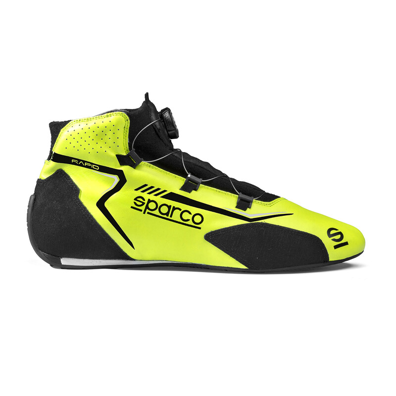 Sparco Rapid Rotor Racing Shoes, Yellow & Black (FIA)