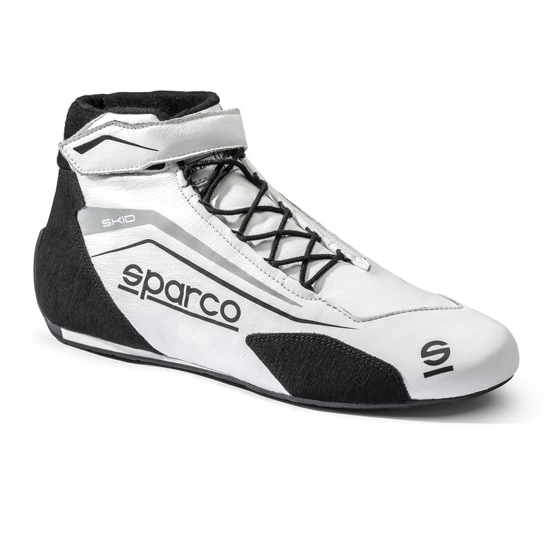 Sparco Skid Racing Shoes, White (FIA)