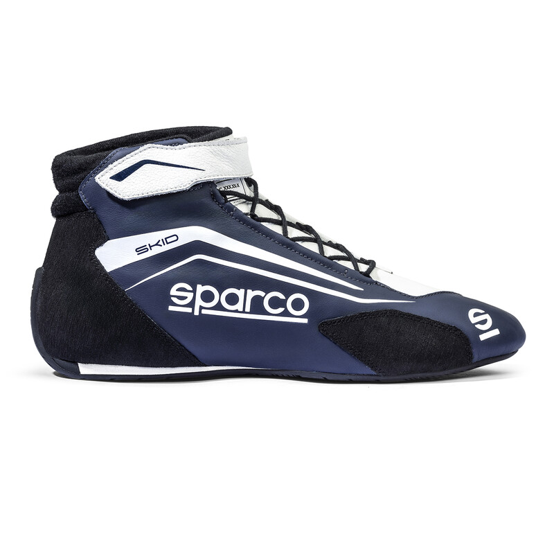 Sparco Skid Racing Shoes, Blue & White (FIA)