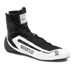 Sparco X-Light Plus Racing Shoes, White & Black (FIA)
