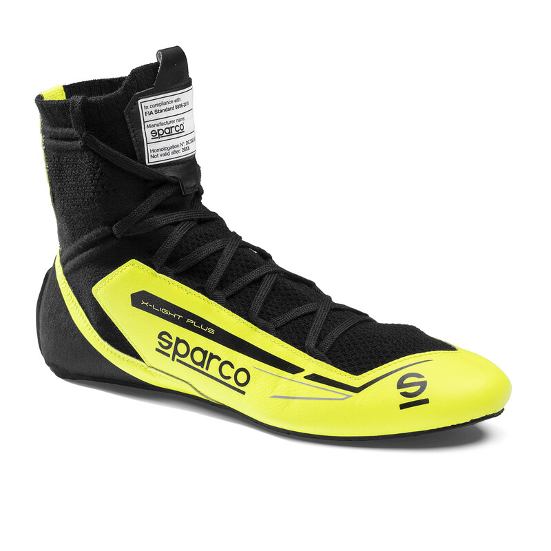 Sparco X-Light Plus Racing Shoes, Yellow & Black (FIA)