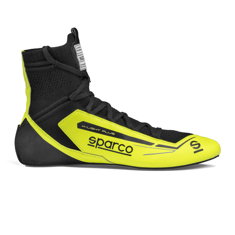 Sparco X-Light Plus Racing Shoes, Yellow & Black (FIA)