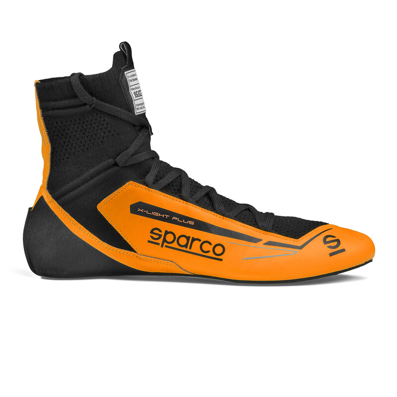 Sparco X-Light Plus Racing Shoes, Orange & Black (FIA)