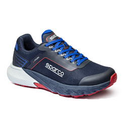 Sparco S-Park Mechanics Shoes, Navy Blue & Red