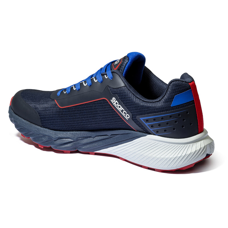 Sparco S-Park Mechanics Shoes, Navy Blue & Red