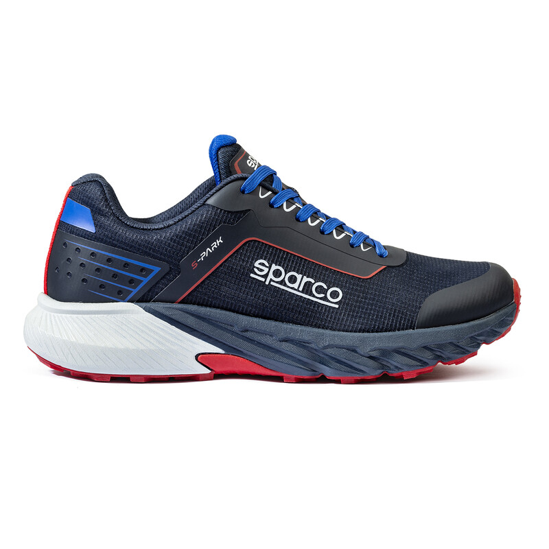 Sparco S-Park Mechanics Shoes, Navy Blue & Red