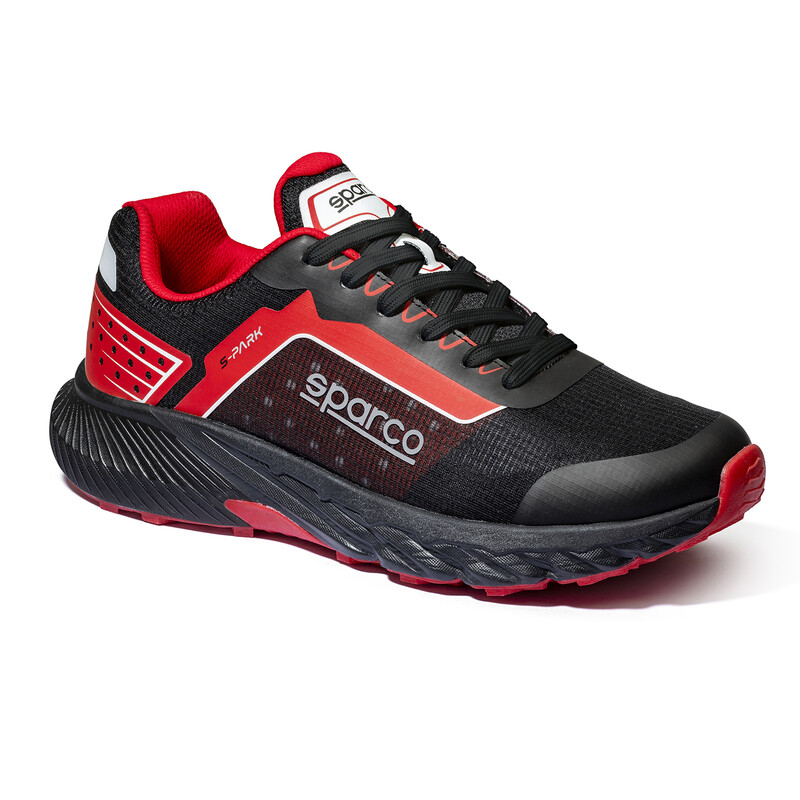Sparco S-Park Mechanics Shoes, Black & Red