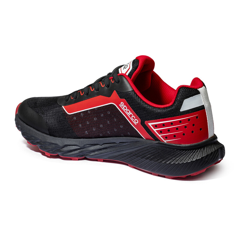 Sparco S-Park Mechanics Shoes, Black & Red
