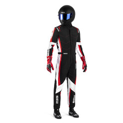 Sparco Kerb Advanced Kid Karting Suit, Black & Red (CIK-FIA KC.017.24-0)
