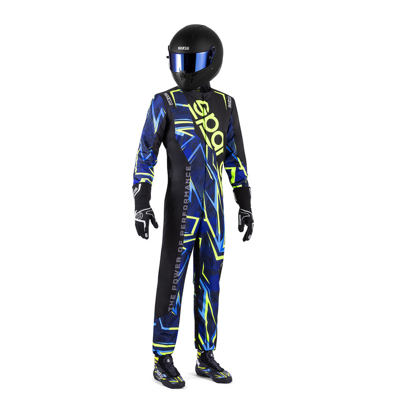 Sparco Prime K Karting Suit, Black & Blue (FIA 8877-2022)