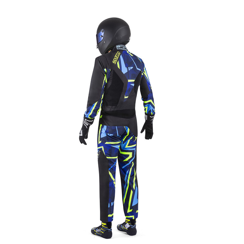 Sparco Prime K Karting Suit, Black & Blue (FIA 8877-2022)