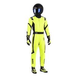 Sparco Thunder Advanced Kid Karting Suit, Yellow & Black (CIK-FIA KC.017.24-0)