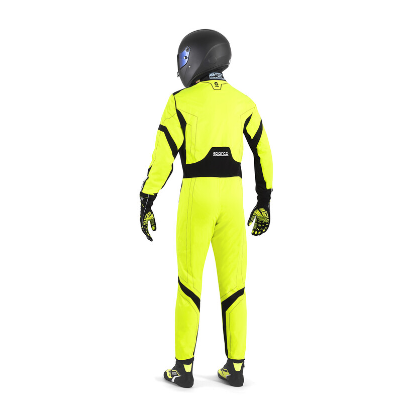 Sparco Thunder Advanced Kid Karting Suit, Yellow & Black (CIK-FIA KC.017.24-0)