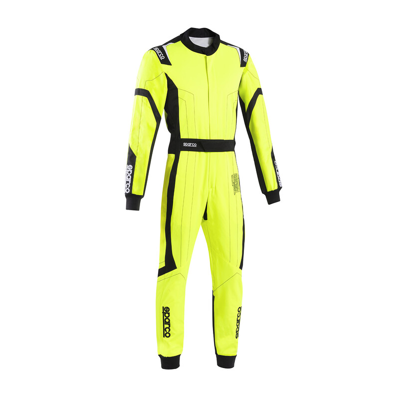 Sparco Thunder Advanced Kid Karting Suit, Yellow & Black (CIK-FIA KC.017.24-0)