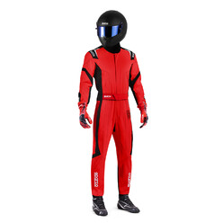 Sparco Thunder Advanced Kid Karting Suit, Red & Black (CIK-FIA KC.017.24-0)