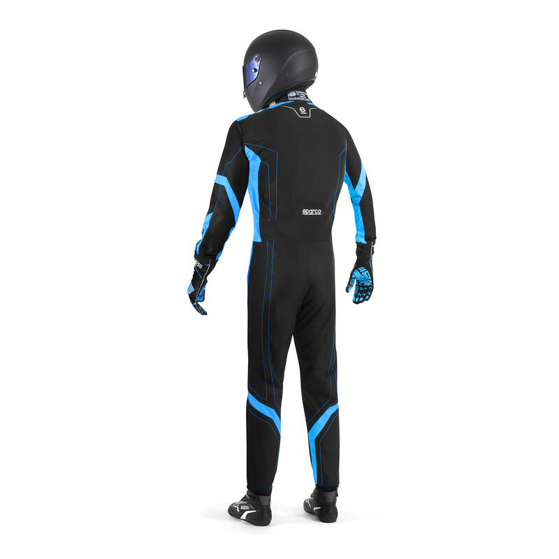 Sparco Thunder Advanced Karting Suit, Black & Blue (CIK-FIA KC.017.24-0)