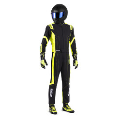 Sparco Thunder Advanced Karting Suit, Black & Yellow (CIK-FIA KC.017.24-0)
