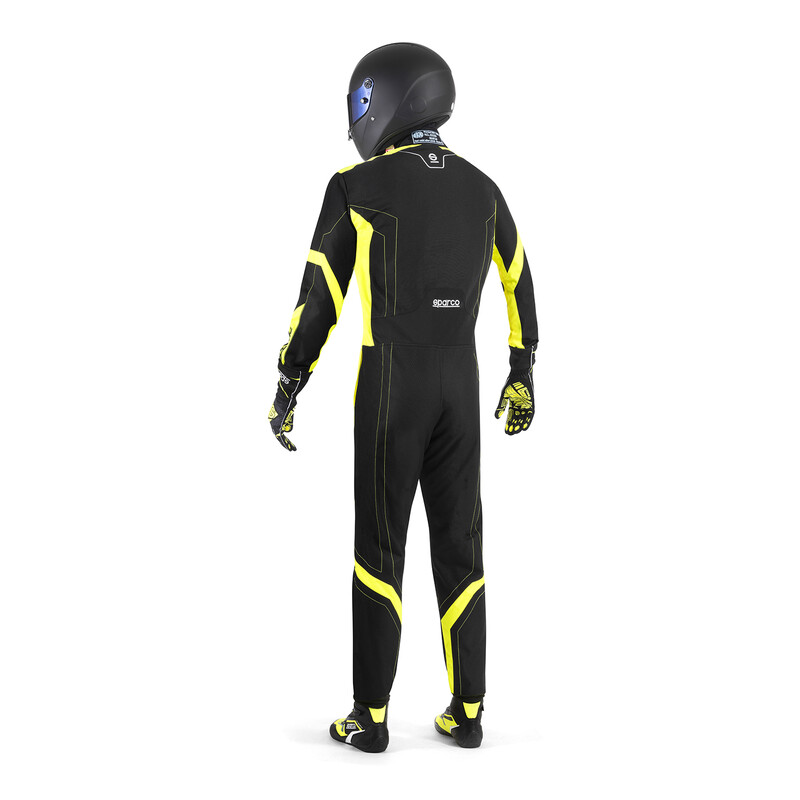 Sparco Thunder Advanced Karting Suit, Black & Yellow (CIK-FIA KC.017.24-0)