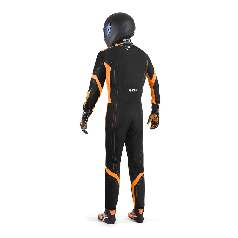 Sparco Thunder Advanced Karting Suit, Black & Orange (CIK-FIA KC.017.24-0)