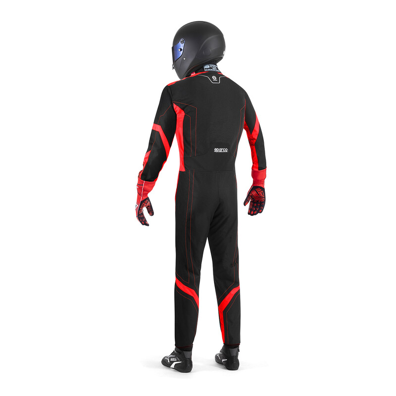 Sparco Thunder Advanced Karting Suit, Black & Red (CIK-FIA KC.017.24-0)