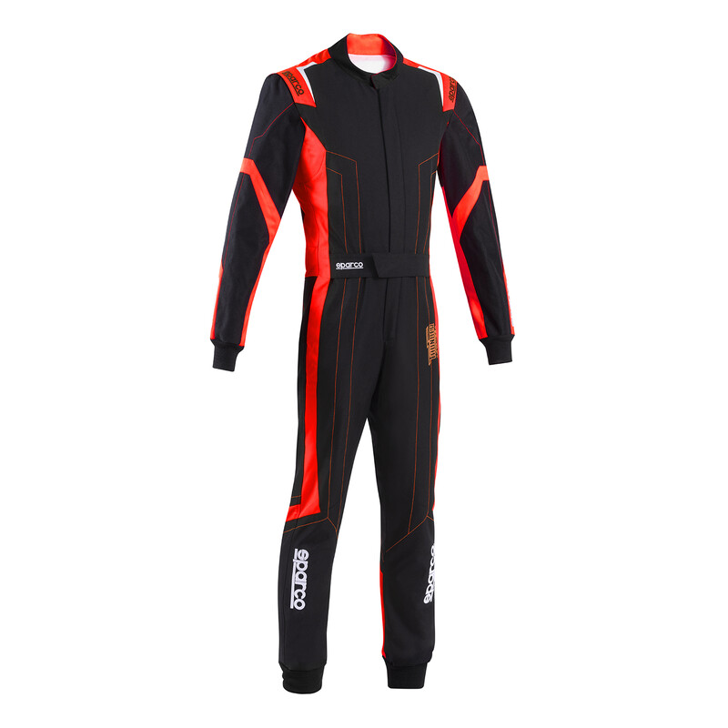 Sparco Thunder Advanced Karting Suit, Black & Red (CIK-FIA KC.017.24-0)