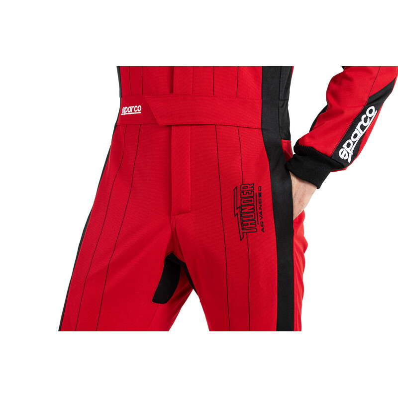 Sparco Thunder Advanced Karting Suit, Red & Black (CIK-FIA KC.017.24-0)
