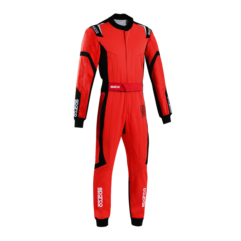Sparco Thunder Advanced Karting Suit, Red & Black (CIK-FIA KC.017.24-0)
