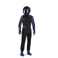 Sparco One Racing Suit, Black & Blue (SFI)