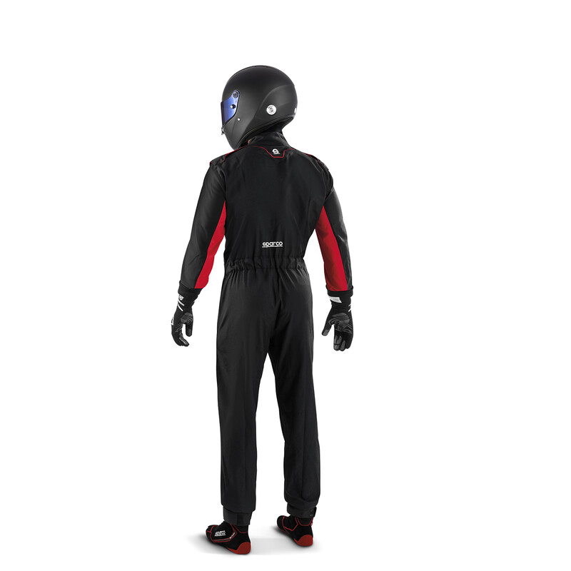 Sparco One Racing Suit, Black & Red (SFI)