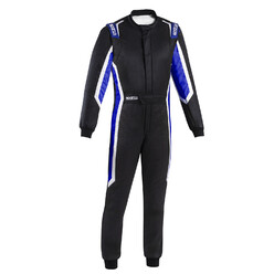Sparco Sprint Racing Suit, Black & Blue (FIA 8856-2018)