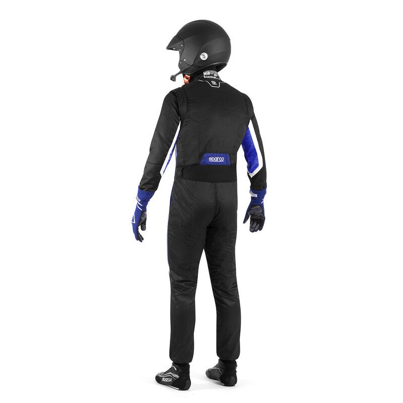 Sparco Sprint Racing Suit, Black & Blue (FIA 8856-2018)