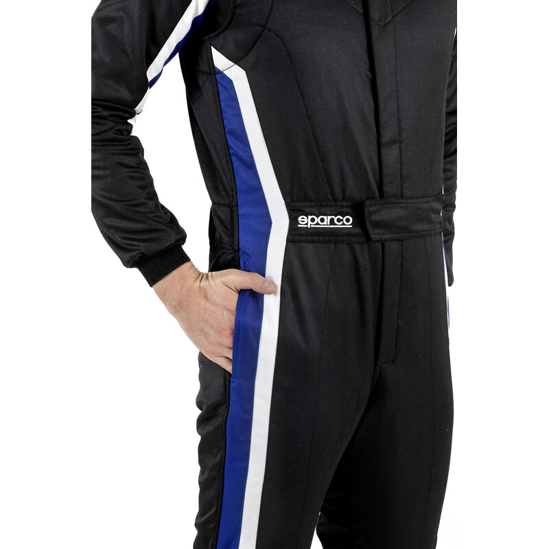 Sparco Sprint Racing Suit, Black & Blue (FIA 8856-2018)