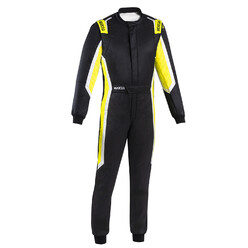 Sparco Sprint Racing Suit, Black & Yellow (FIA 8856-2018)