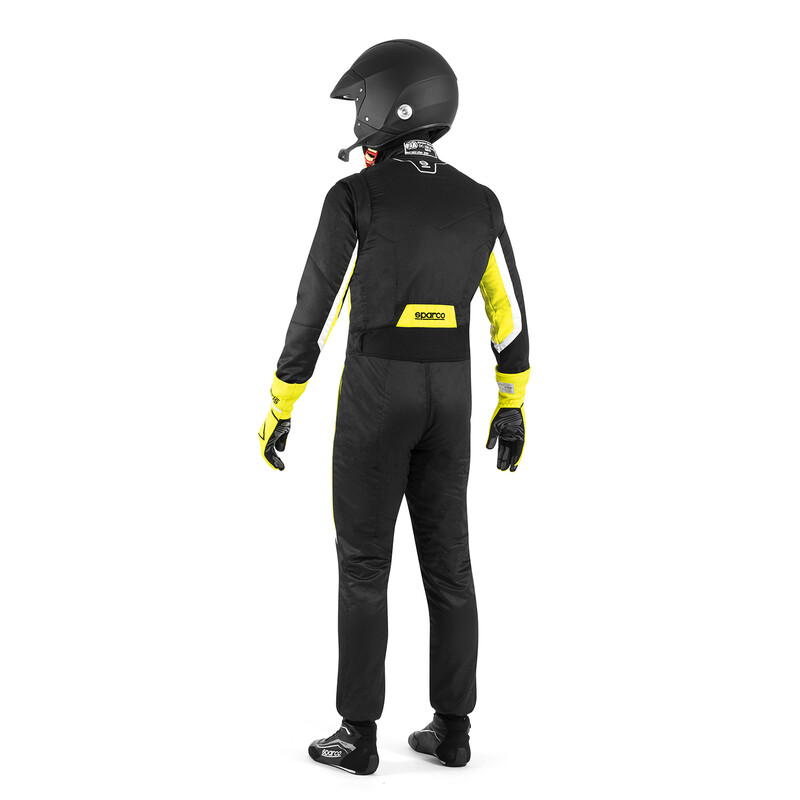 Sparco Sprint Racing Suit, Black & Yellow (FIA 8856-2018)