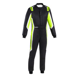 Sparco Sprint Racing Suit, Black & Green (FIA 8856-2018)