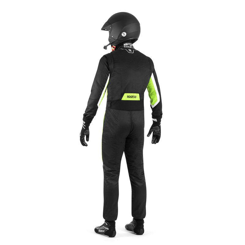 Sparco Sprint Racing Suit, Black & Green (FIA 8856-2018)