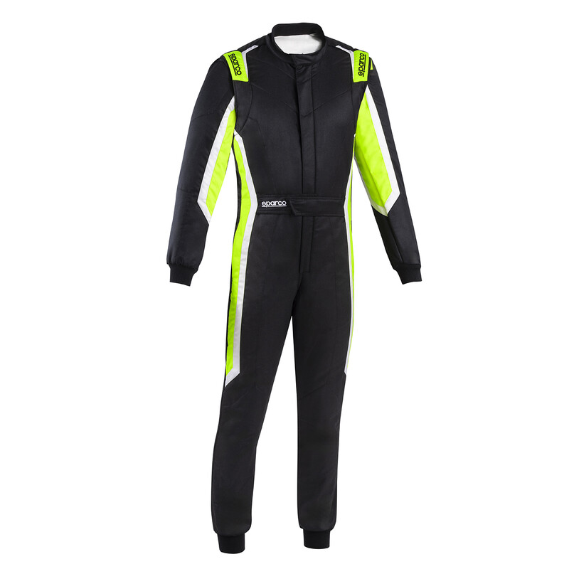 Sparco Sprint Racing Suit, Black & Green (FIA 8856-2018)