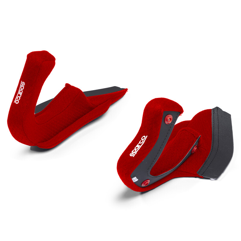 Sparco Cheek Pads for Flux RJ / RJ-i Helmets - Red