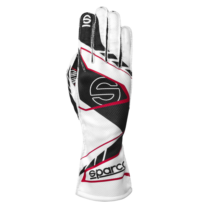 Sparco K-Arrow+ Karting Gloves, White & Black (FIA)