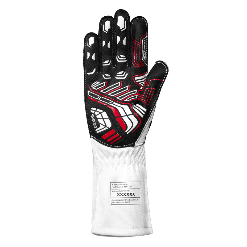 Sparco K-Arrow+ Karting Gloves, White & Black (FIA)