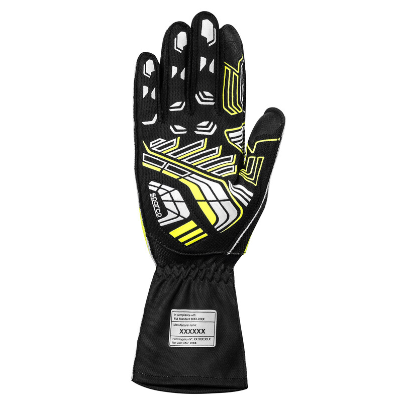 Sparco K-Arrow+ Karting Gloves, Black & Yellow (FIA)