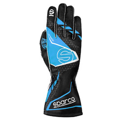 Sparco K-Attack Karting Gloves, Black & Blue
