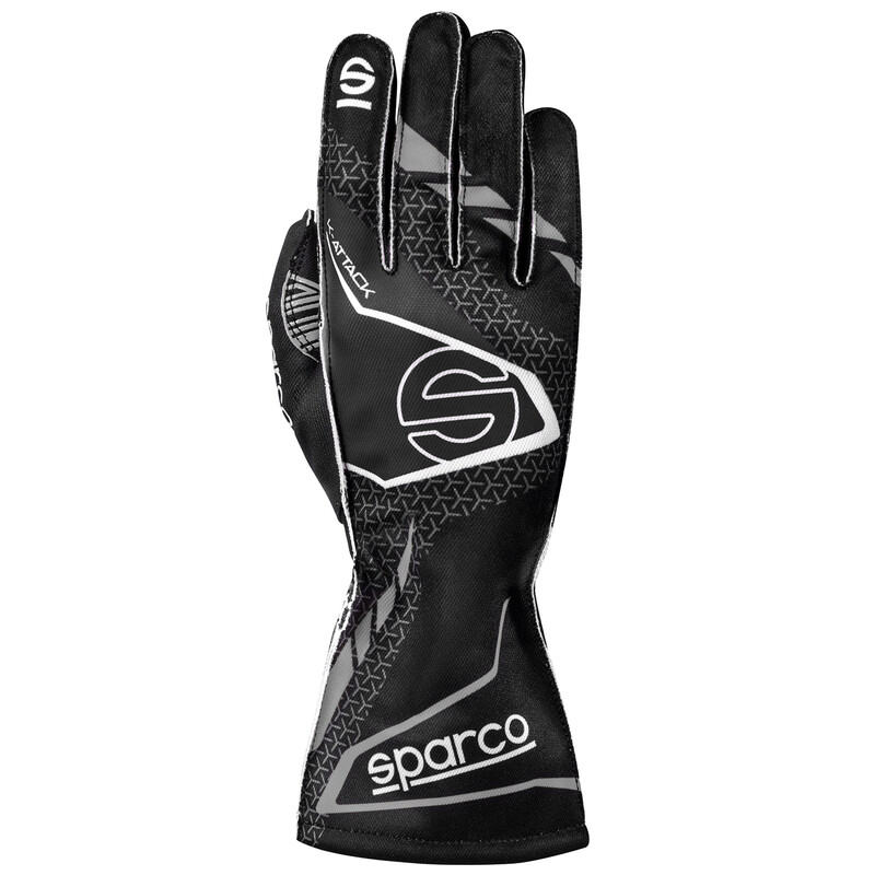 Sparco K-Attack Karting Gloves, Black & Grey