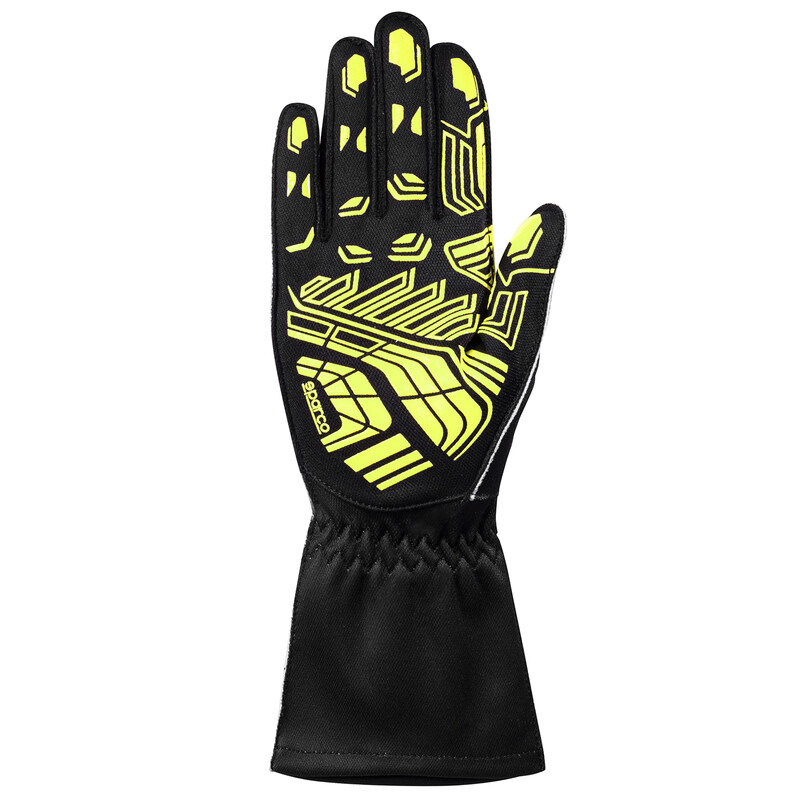 Sparco K-Attack Karting Gloves, Black & Yellow