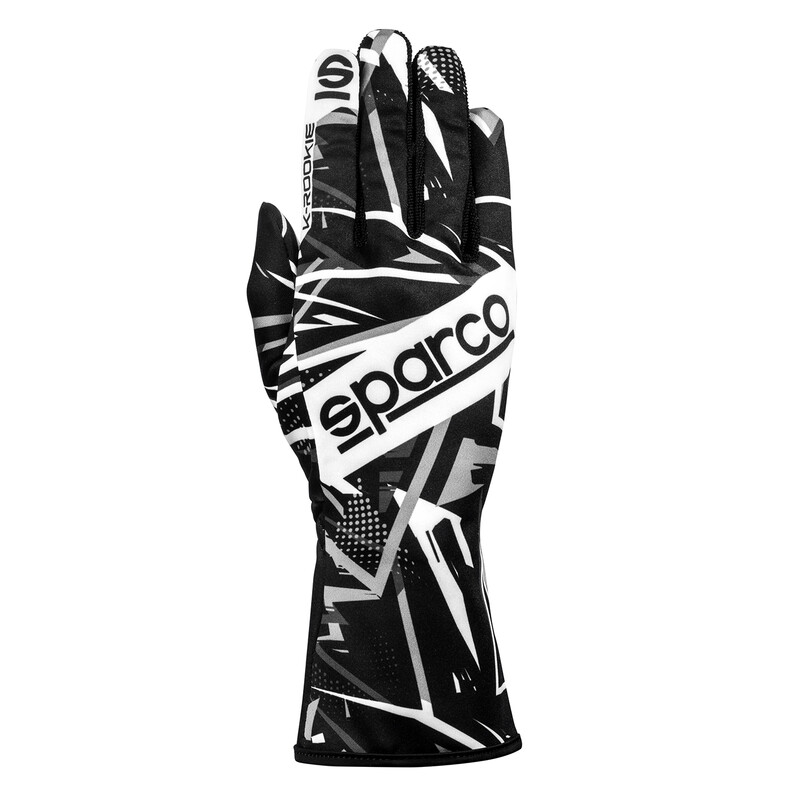 Sparco K-Rookie Karting Gloves, Black & Grey