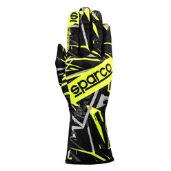 Sparco K-Rookie Karting Gloves, Black & Yellow