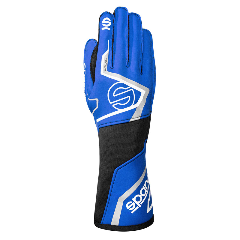 Sparco K-Tide+ Karting Gloves, Blue & Black (FIA)